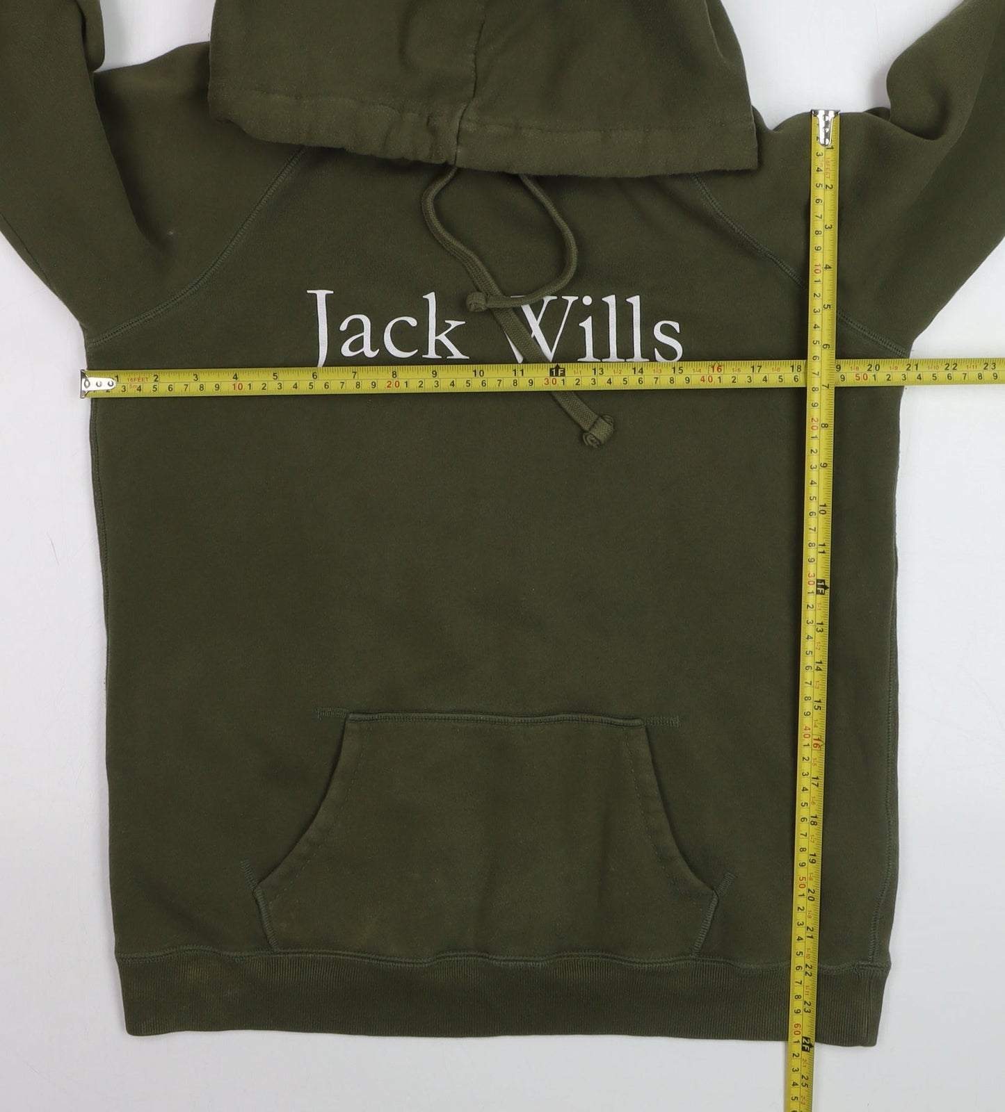 Jack Wills Unisex Adults Green Pullover Hoodie Size UK 12 Classic Fit