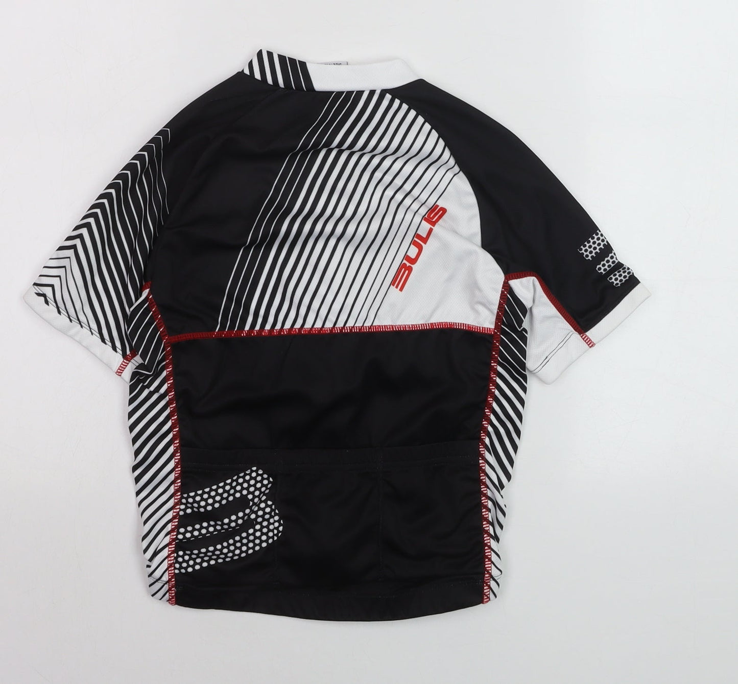 Bulls Boys Black Cycling Jersey 1/4 Zip Short Sleeve Size 140