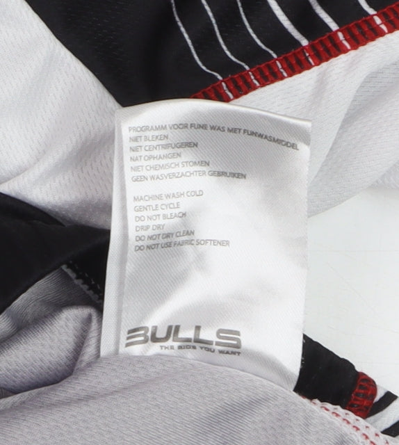 Bulls Boys Black Cycling Jersey 1/4 Zip Short Sleeve Size 140