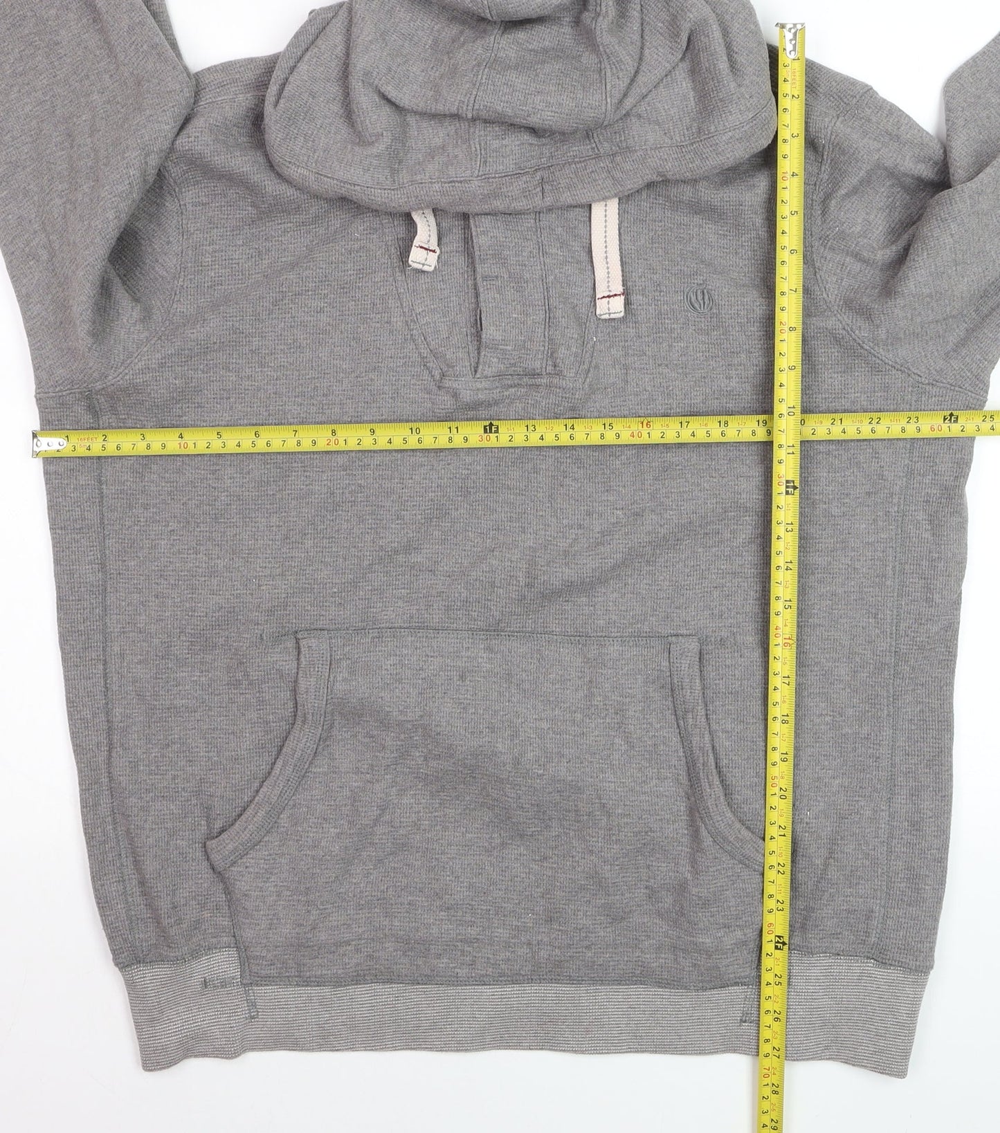 Fat Face Men's Grey XL Pullover Hoodie Cotton Casual Sweatshirt