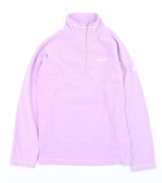 Craghoppers Women’s Purple Fleece Pullover Hoodie UK 16 Lightweight 1/2 Zip