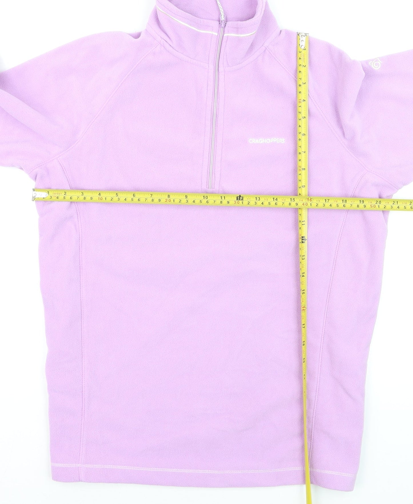Craghoppers Women’s Purple Fleece Pullover Hoodie UK 16 Lightweight 1/2 Zip