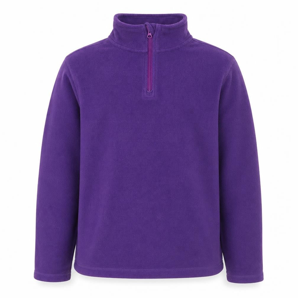 Lands' End Girls Purple Fleece 1/4 Zip Pullover Sweatshirt 10-11 Years