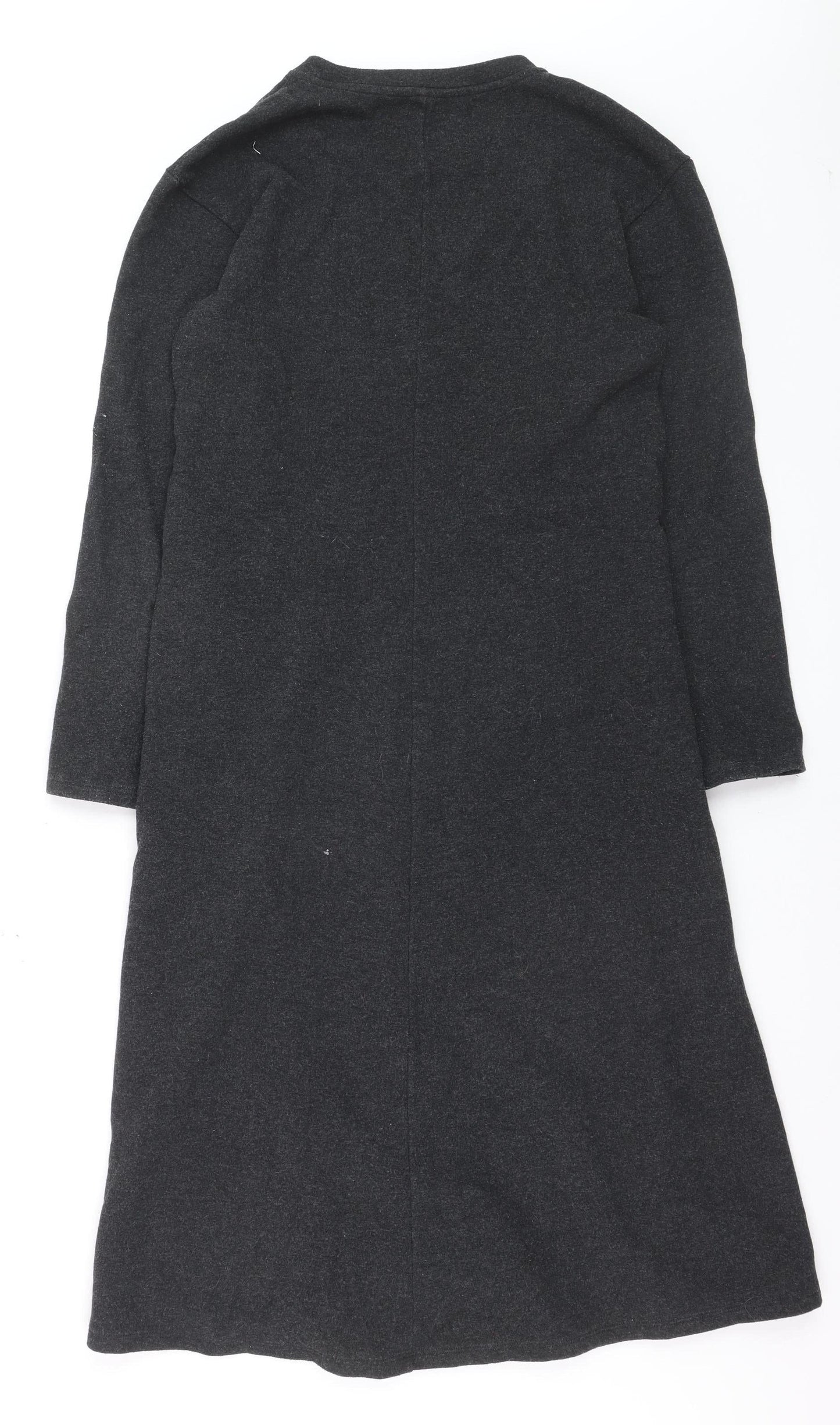 UNIQLO Women Black M Long Sleeve Jersey Shift Dress