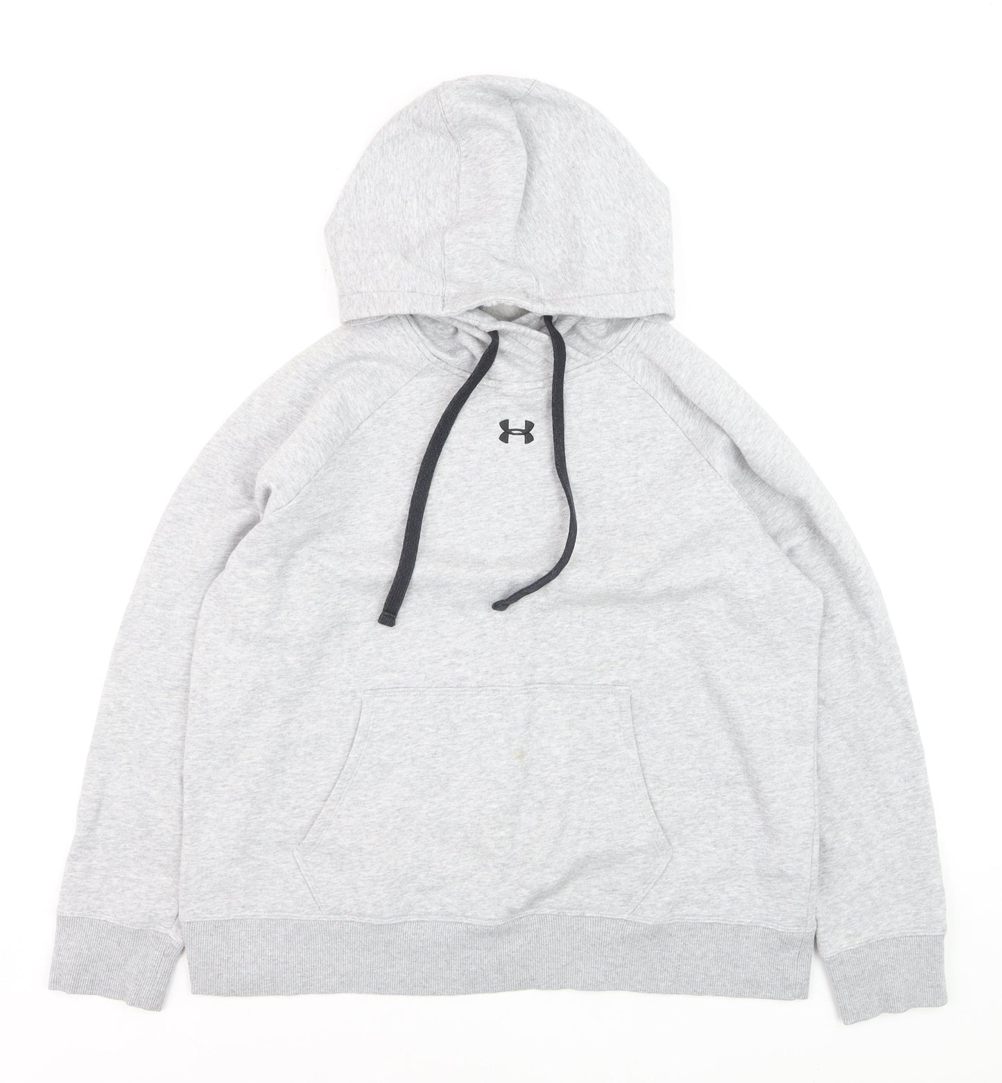 Under Armour Mens Grey Pullover Hoodie Size L Relaxed Fit Sportswear