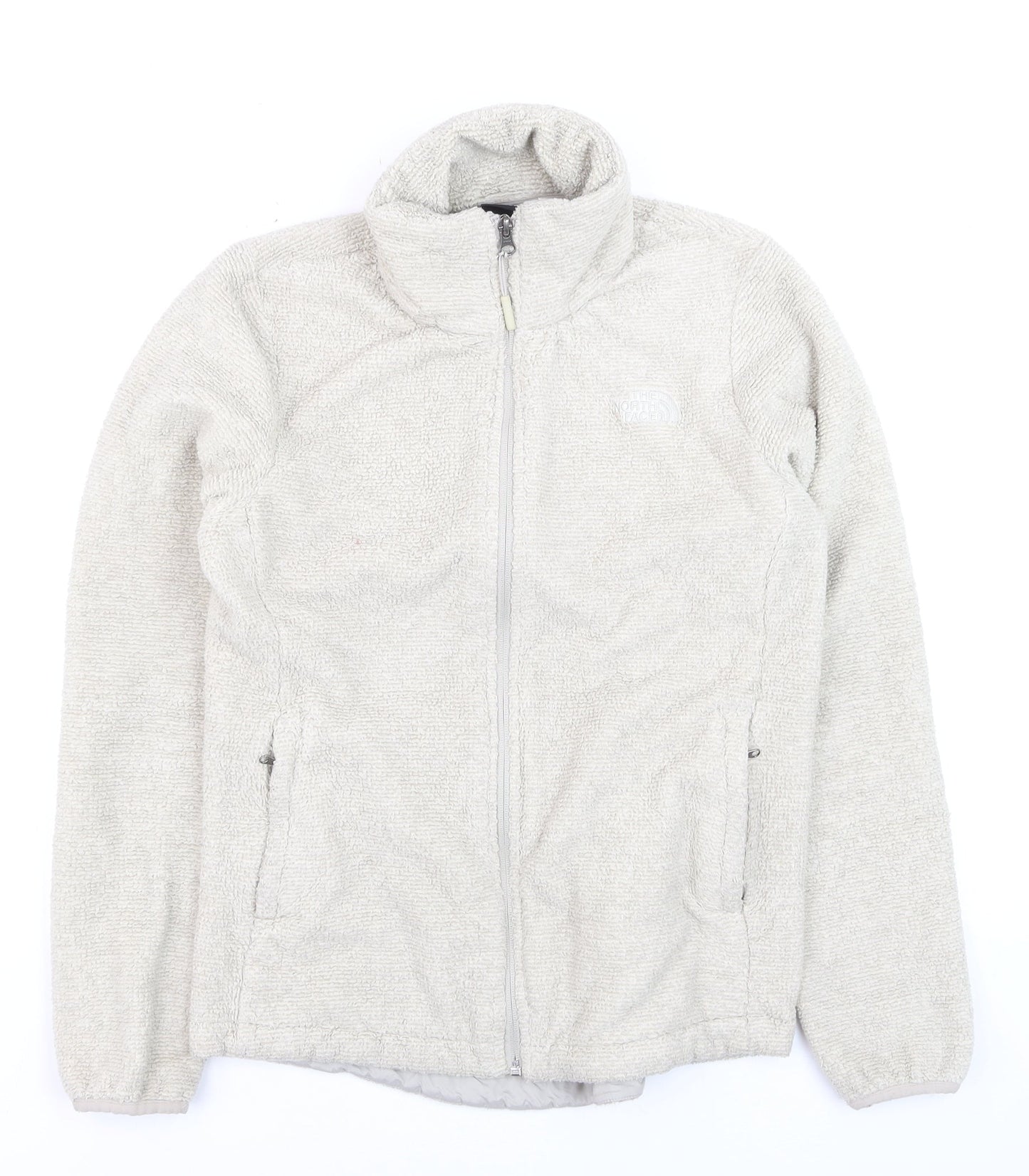 The North Face Womens Beige Full Zip Fleece Hoodie Medium