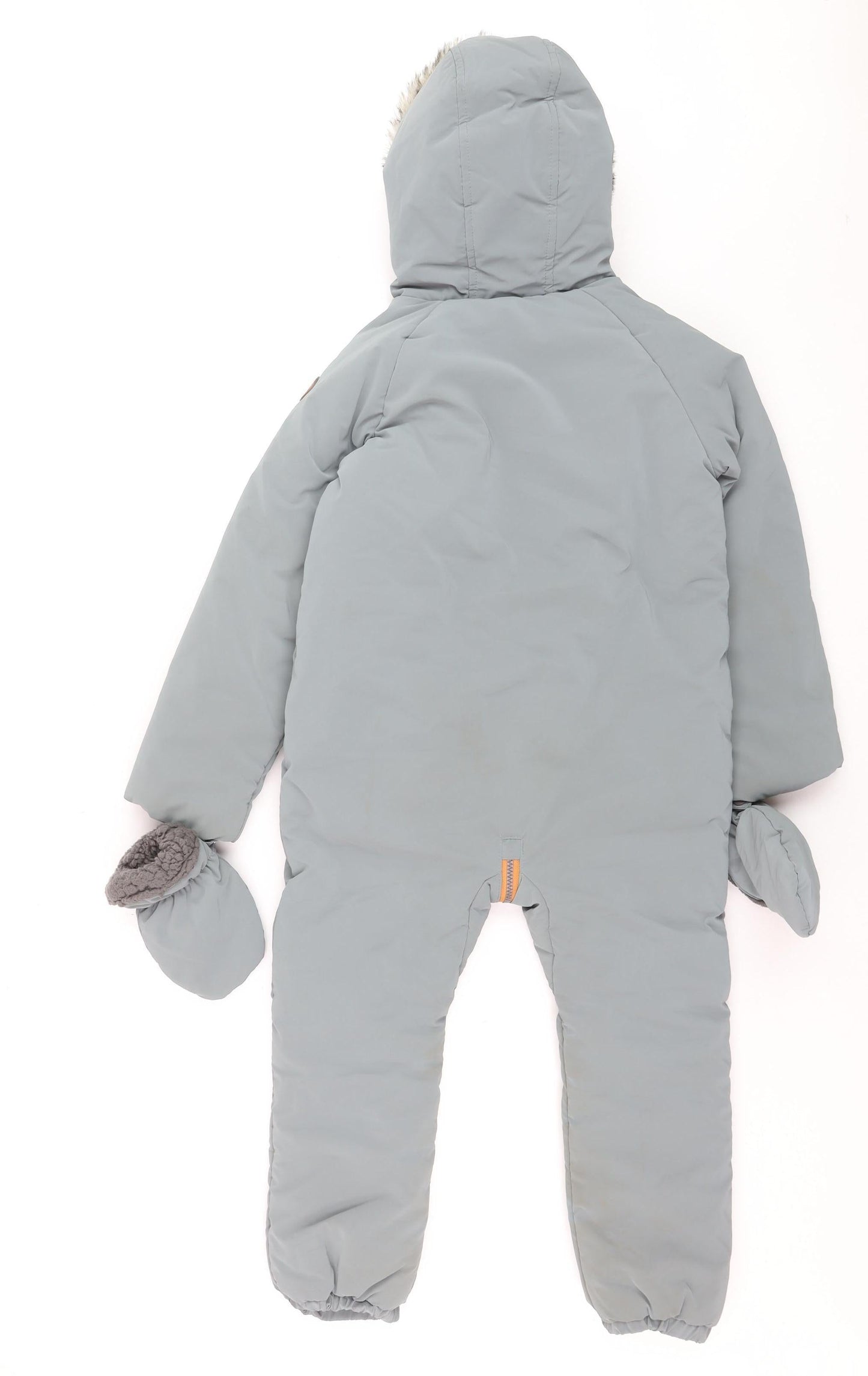 FatFace Boys Grey Waterproof Hooded Snowsuit 5-6 Years Winter Padded Outerwear