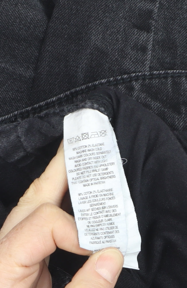French Connection Womens Black Slim Straight Jeans Size S