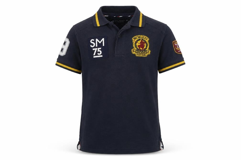 Santa Monica Polo Club Boys Blue 8-9 Years Embroidered Polo Shirt