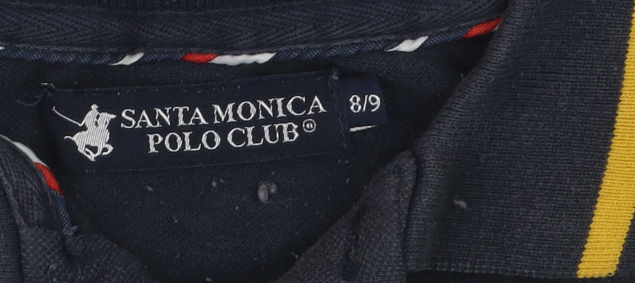 Santa Monica Polo Club Boys Blue 8-9 Years Embroidered Polo Shirt
