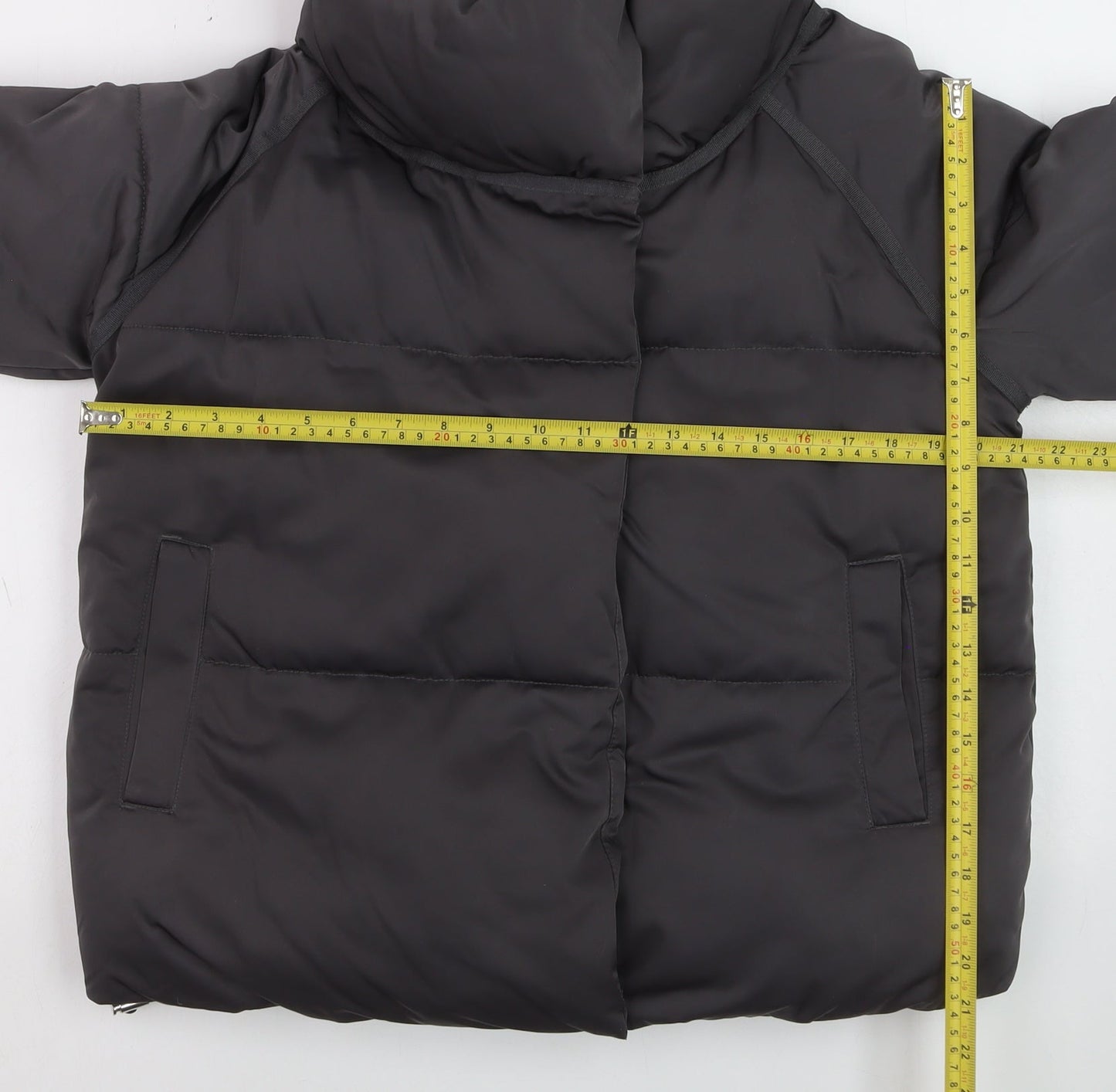 Next Women's Black Size 8 Puffer Jacket with High Collar