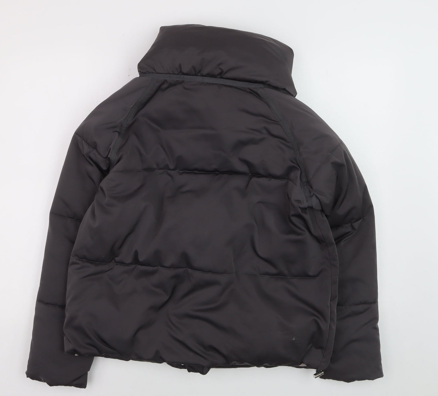 Next Women's Black Size 8 Puffer Jacket with High Collar