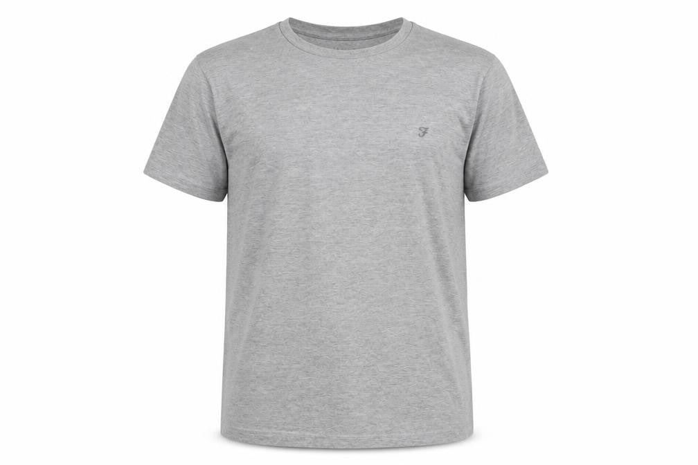 Farah Men’s Grey Crew Neck Short Sleeve T-Shirt Medium
