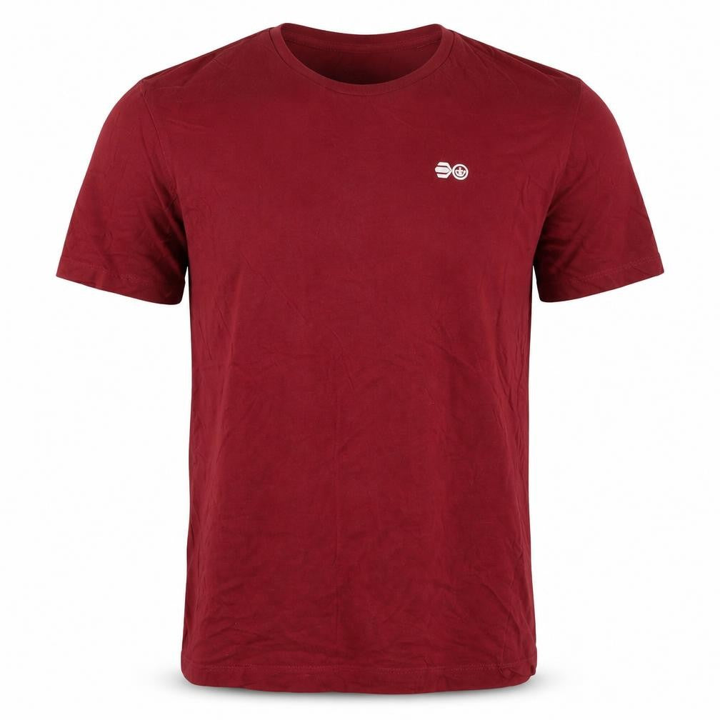 Crosshatch Men's Red Cotton Crew Neck Short Sleeve T-Shirt Size S