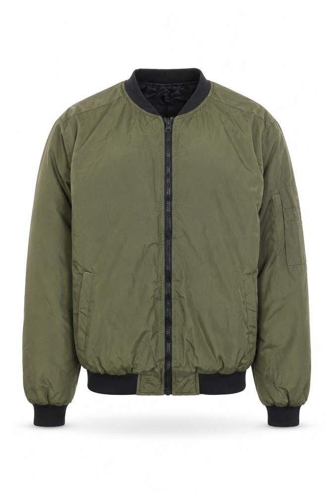 Fluid Men's Green Bomber Jacket Size S Polyester Casual