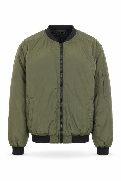 Fluid Men's Green Bomber Jacket Size S Polyester Casual