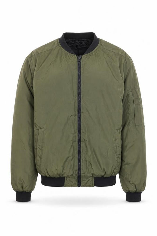 Fluid Men's Green Bomber Jacket Size S Polyester Casual