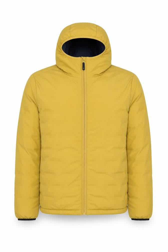 Hannah Mens Yellow XL Hooded Puffer Jacket 550 Down Winter Coat