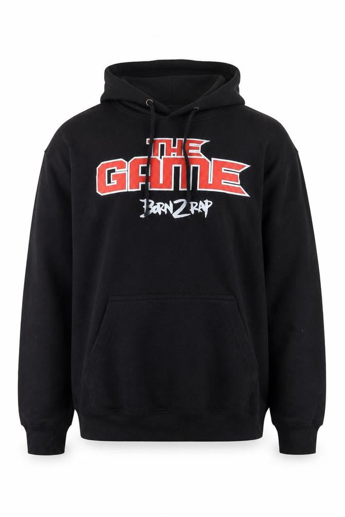 Club Classic Men's Black Born 2 Rap Pullover Hoodie M Graphic Print
