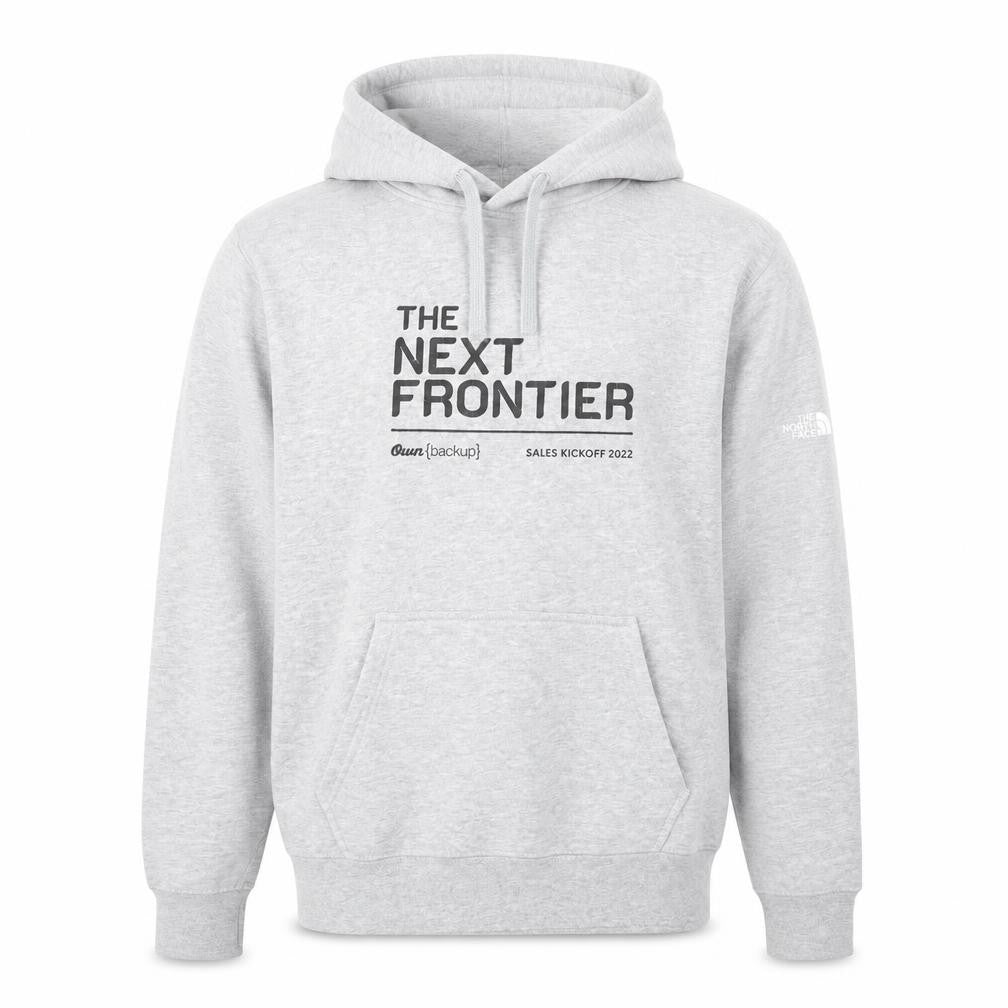 The North Face Men’s Grey Pullover Hoodie M Fleece Cotton Blend