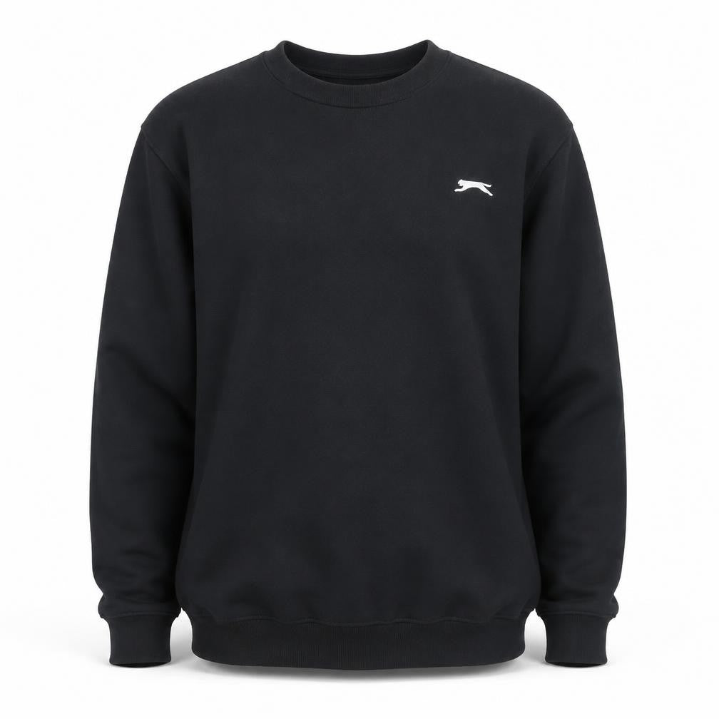 Slazenger Men's Black XL Pullover Sweatshirt Crew Neck Fleece