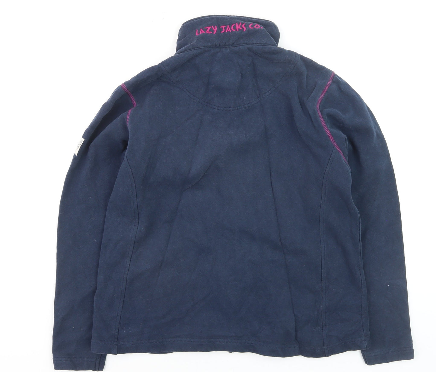 Lazy Jacks Women’s Blue Cotton Zip Jacket Size 10