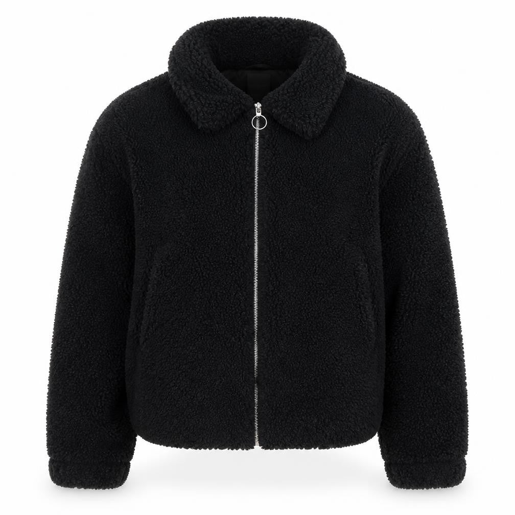 Primark Women’s Black L Bomber Jacket Fleece Full Zip Casual