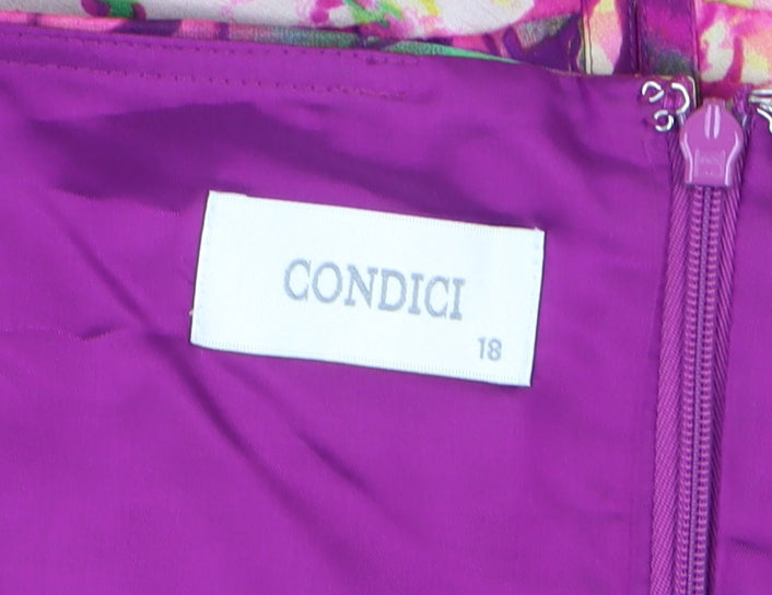 Condici Women’s Multicoloured Size 18 Bodycon Knee Length Dress