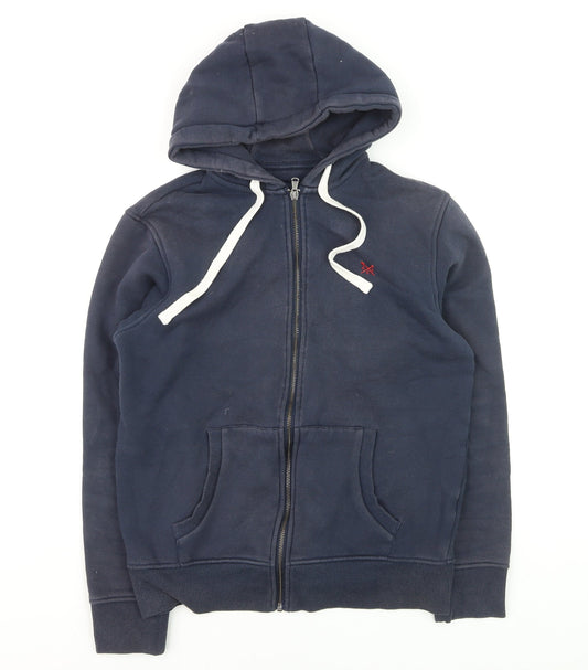 Preloved Crew Clothing Company Men's Blue Full Zip Hoodie Size S - Front