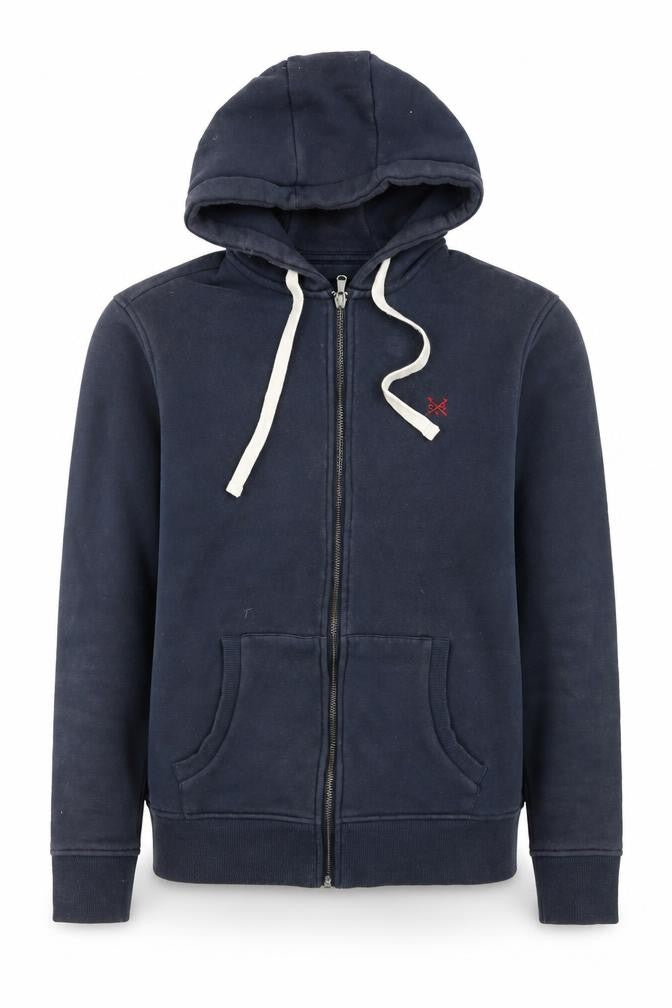 Crew Clothing Men's Blue Full Zip Hoodie Size S