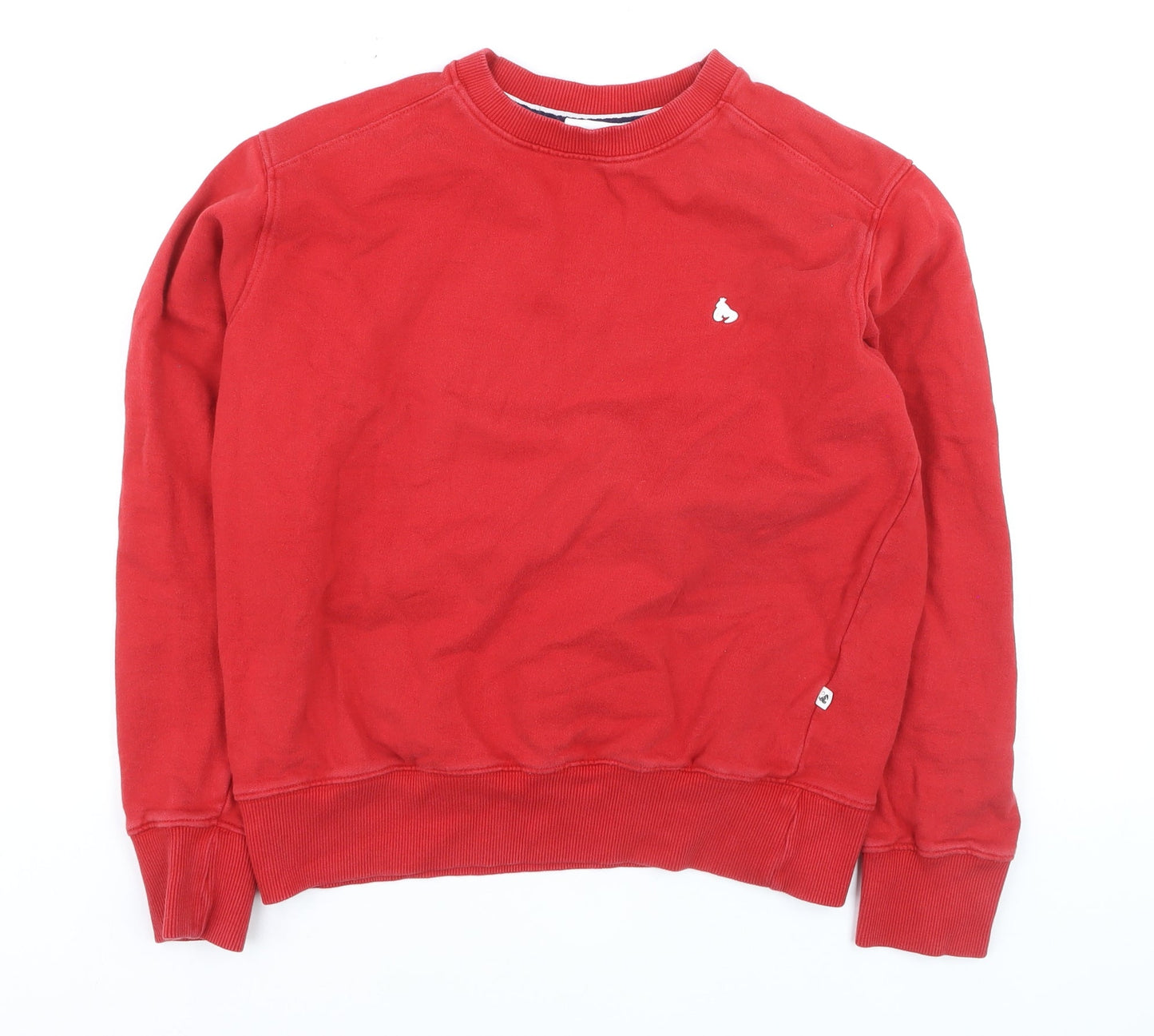 Money Women Red Crew Neck Pullover Sweatshirt L Cotton Blend