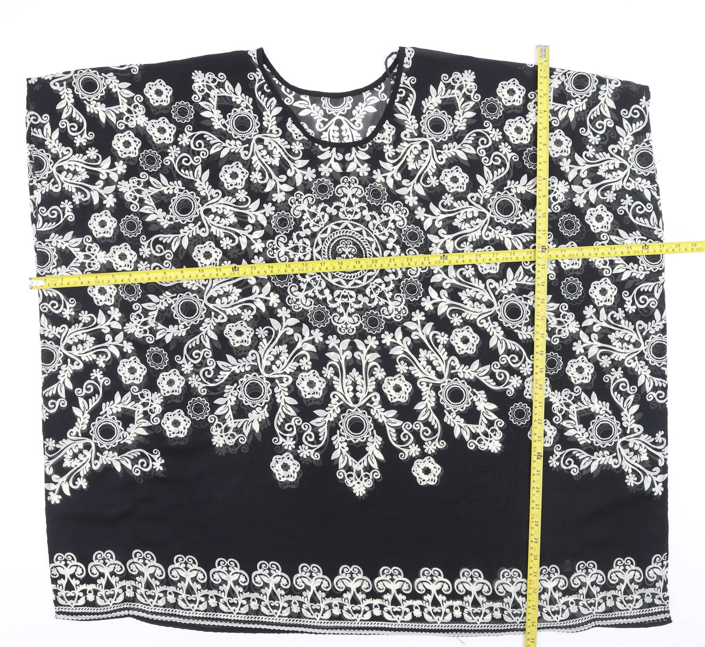 St. Bernard for Dunnes Women’s Black Floral Tunic Blouse Size L