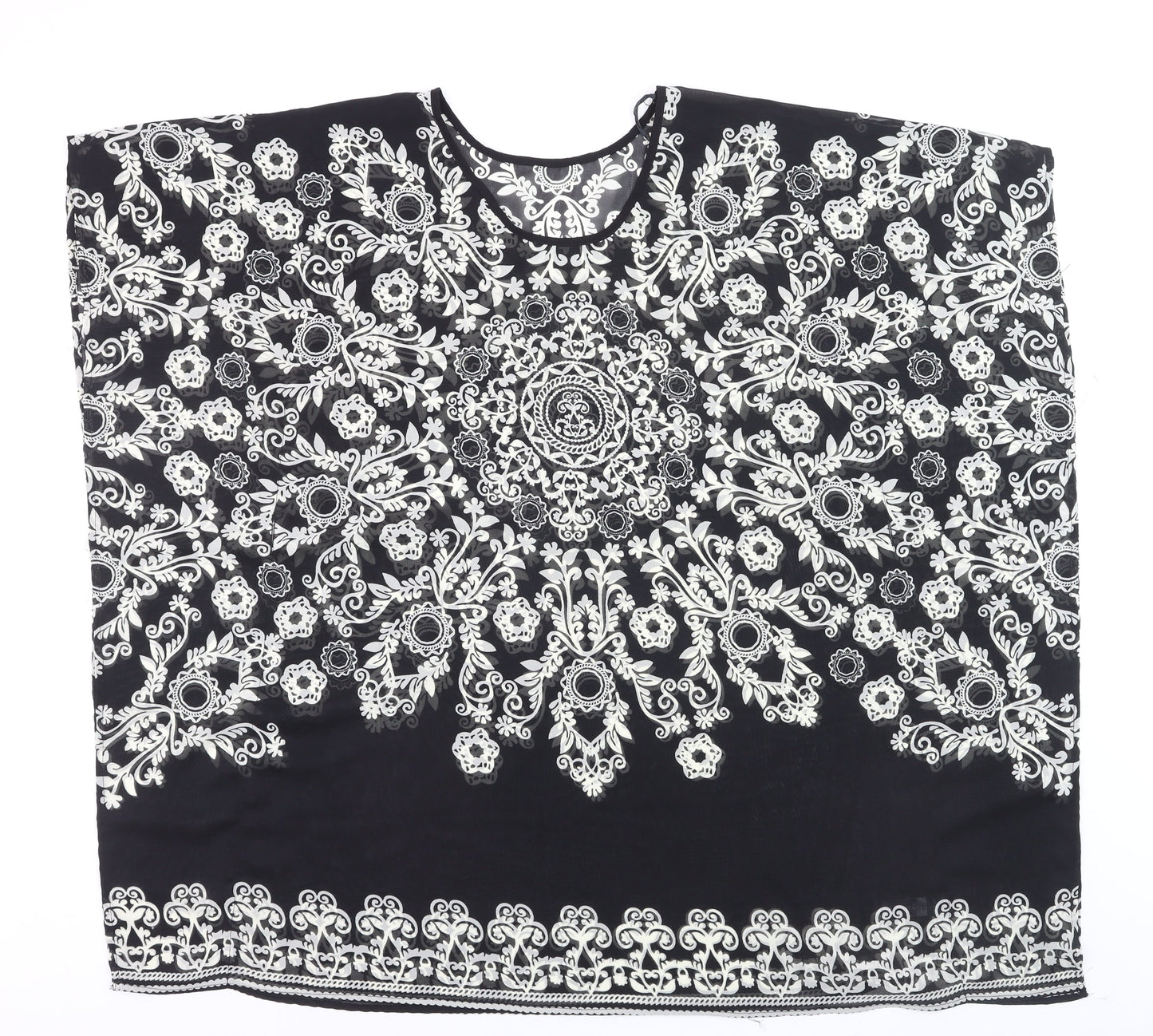 St. Bernard for Dunnes Women’s Black Floral Tunic Blouse Size L