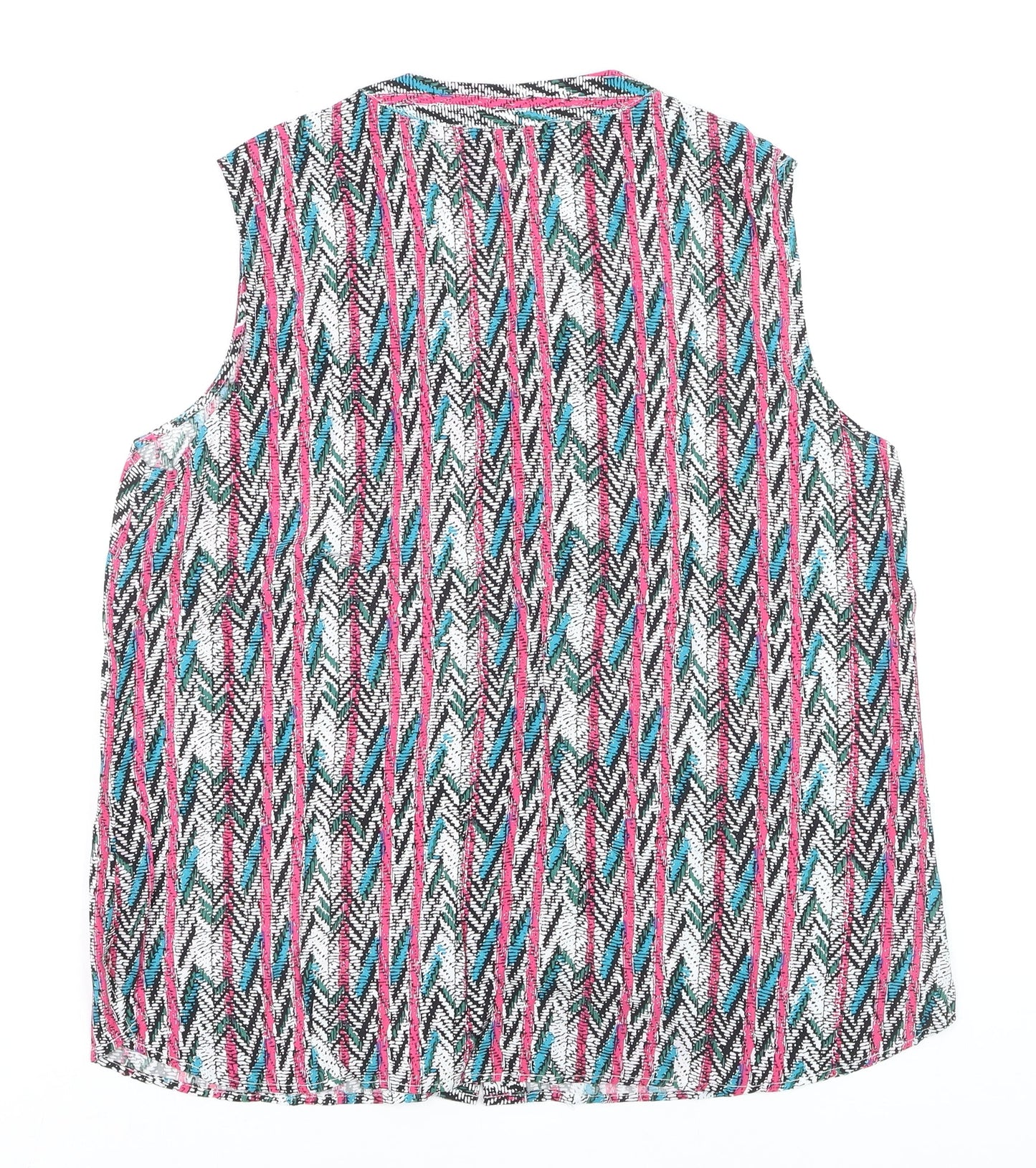 Dunnes Women's Multicoloured Viscose Sleeveless Blouse Size 16