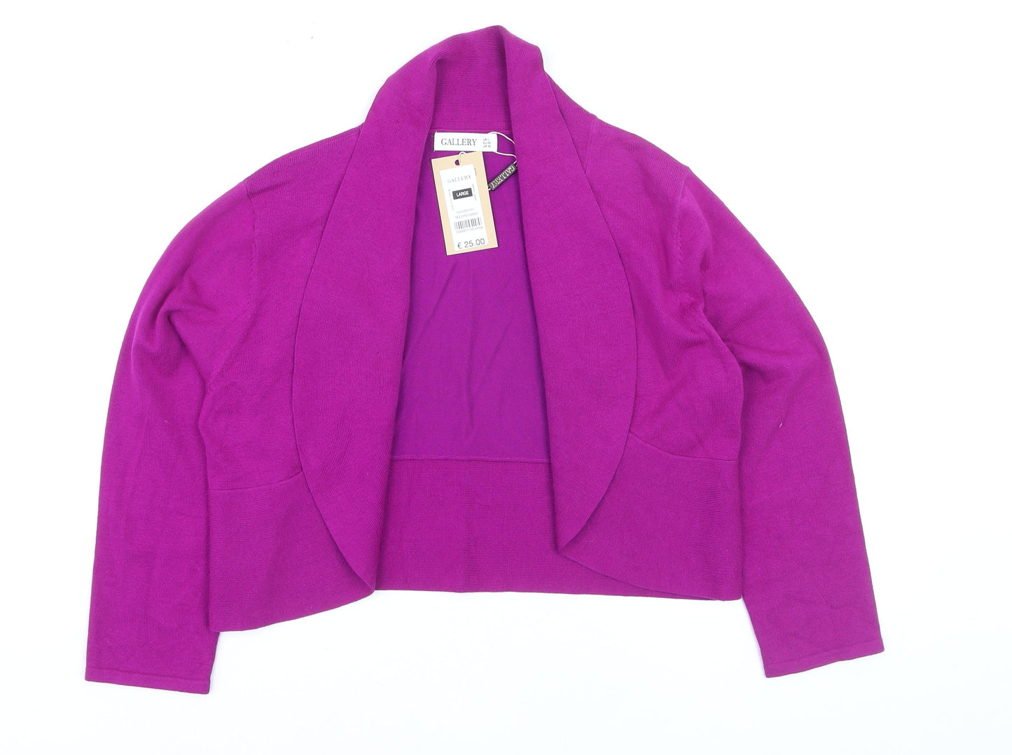 Gallery Women’s Purple Cropped Blazer Jacket Size Large UK 14