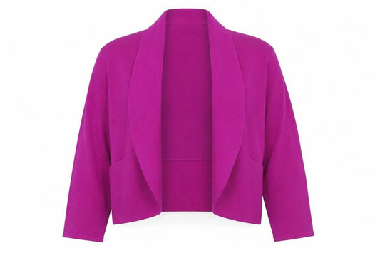 Gallery Women’s Purple Cropped Blazer Jacket Size Large UK 14