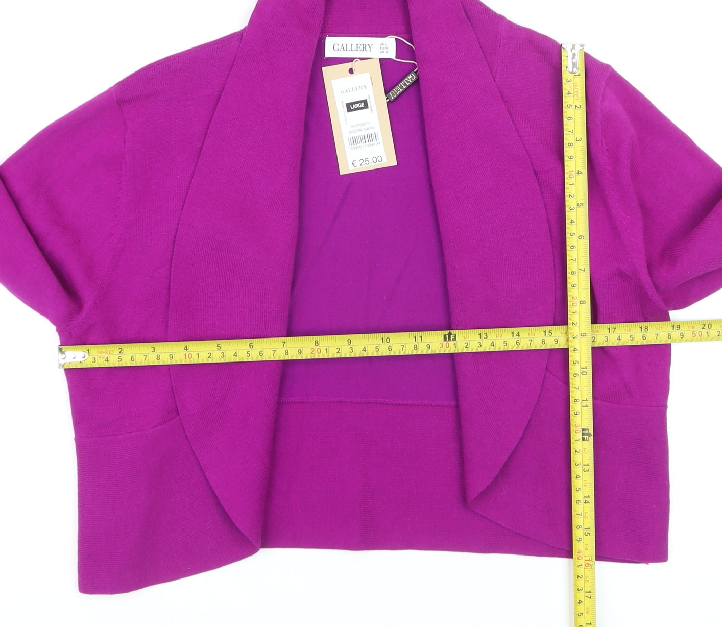 Gallery Women’s Purple Cropped Blazer Jacket Size Large UK 14