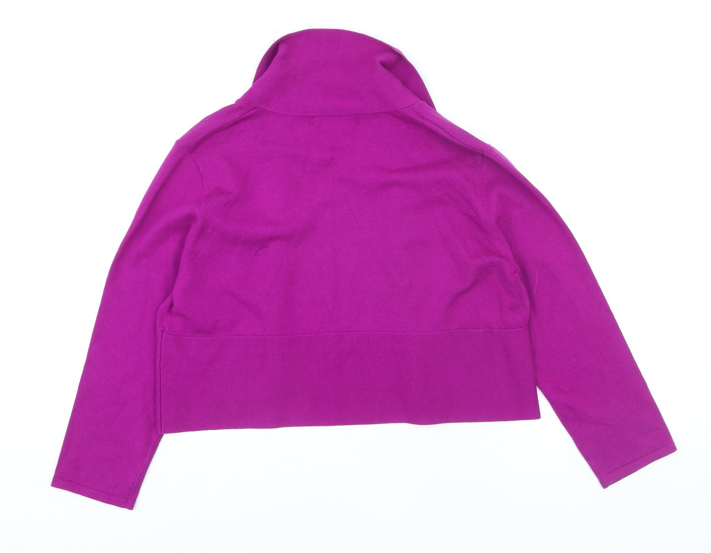 Gallery Women’s Purple Cropped Blazer Jacket Size Large UK 14