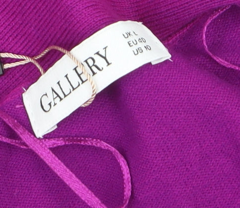 Gallery Women’s Purple Cropped Blazer Jacket Size Large UK 14