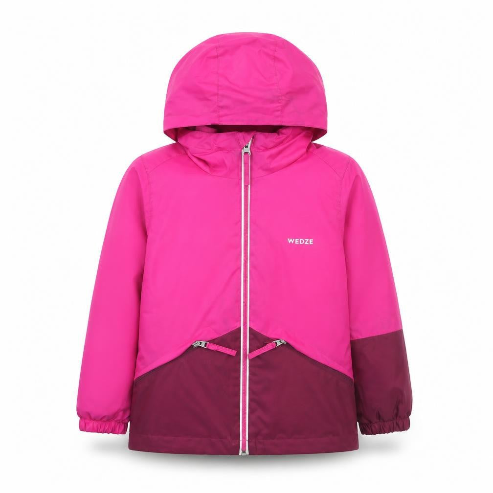 Wedze Girls Pink Ski Jacket 4 Years Hooded Waterproof Winter Coat
