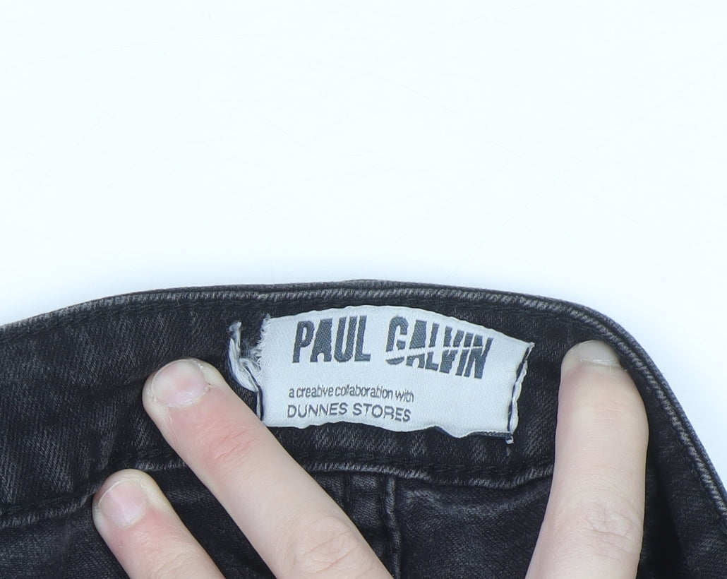 Paul Galvin Men's Black Slim Cargo Jeans 34W 32L Denim