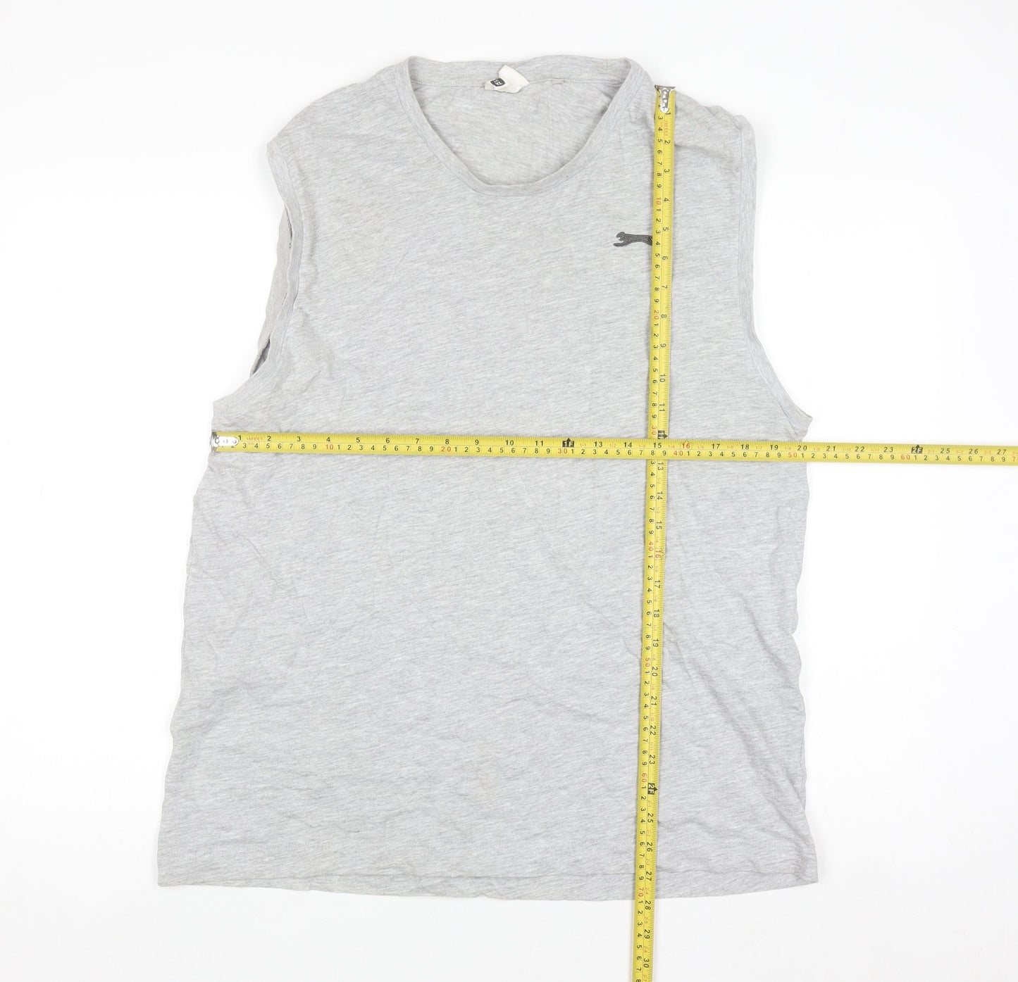 Slazenger Men's Grey Sleeveless Cotton Viscose Athletic Top XL