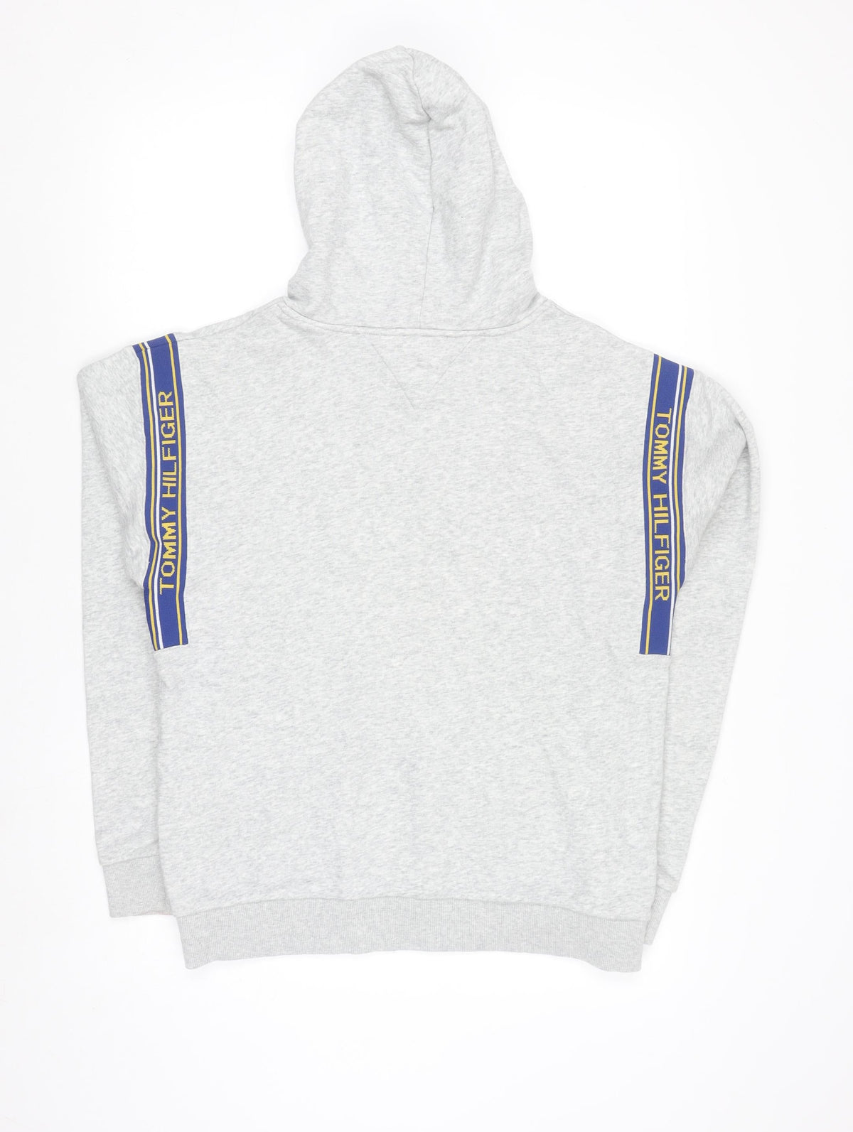 Tommy Hilfiger Boys Grey Pullover Hoodie Size 176 Cotton Blend Logo