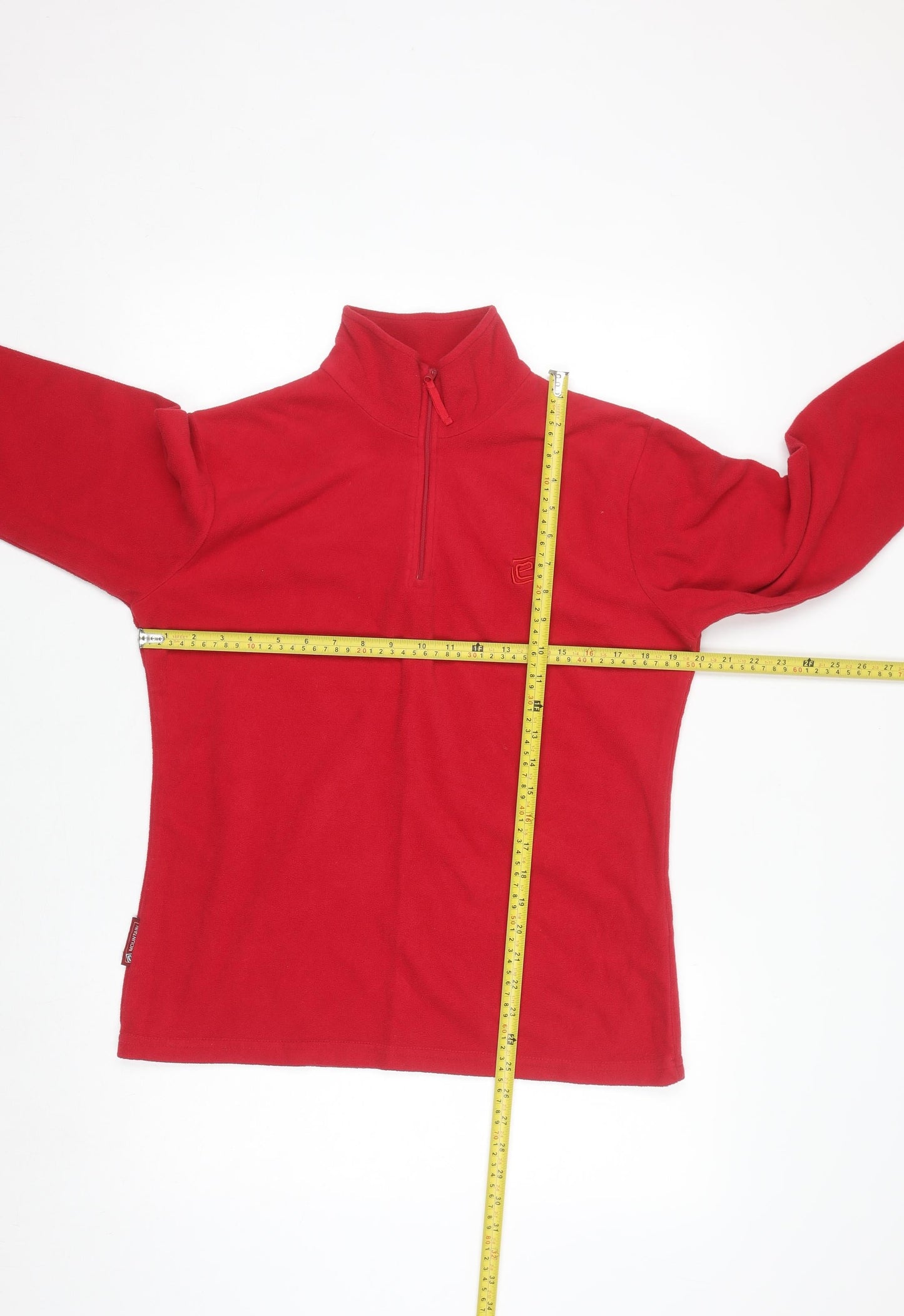 Mountain Essentials Women Red Size 14 Fleece 1/4 Zip Pullover Sweatshirt