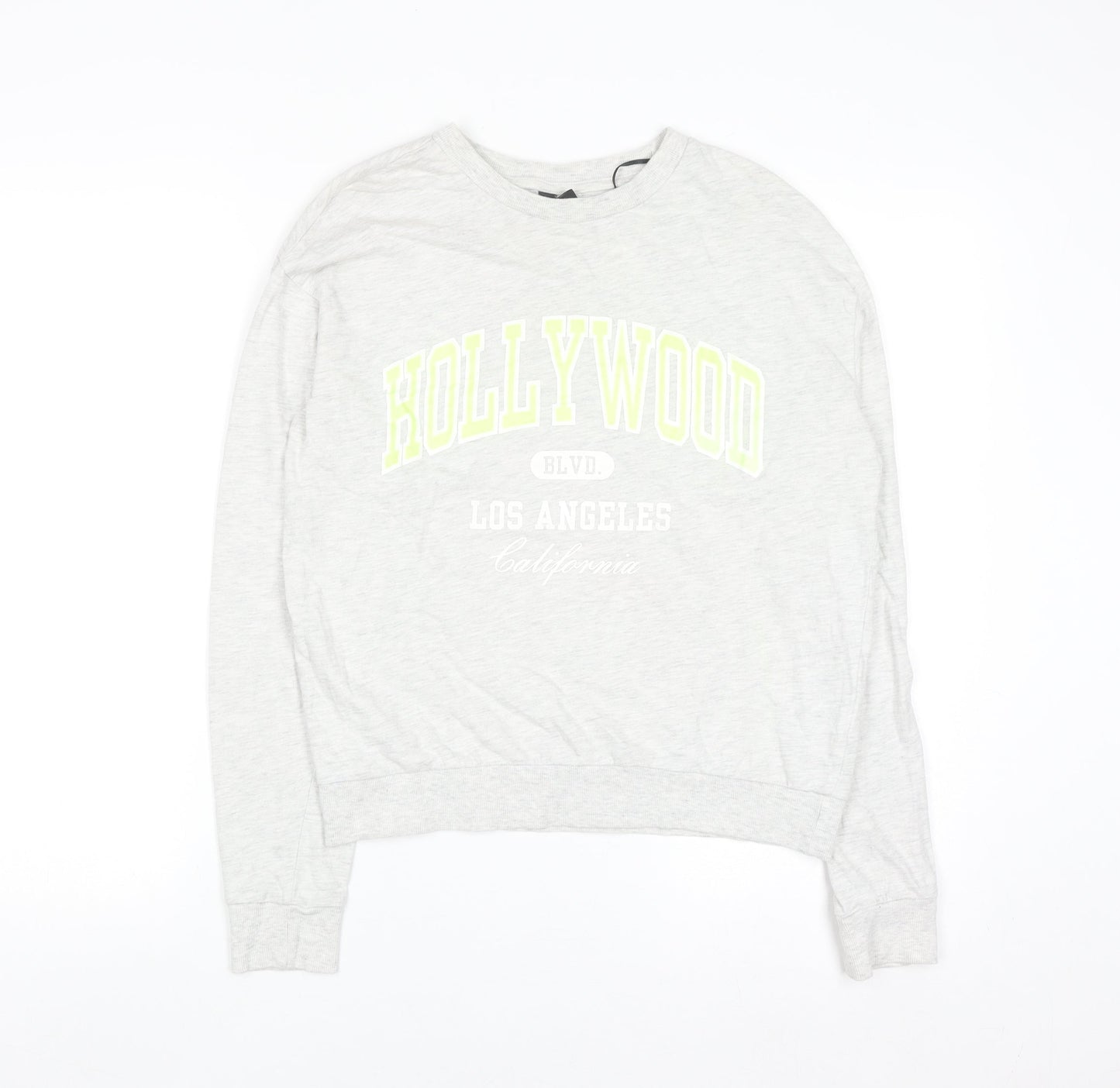 H&M Divided Women's Grey Hollywood Print Pullover Sweatshirt Size S