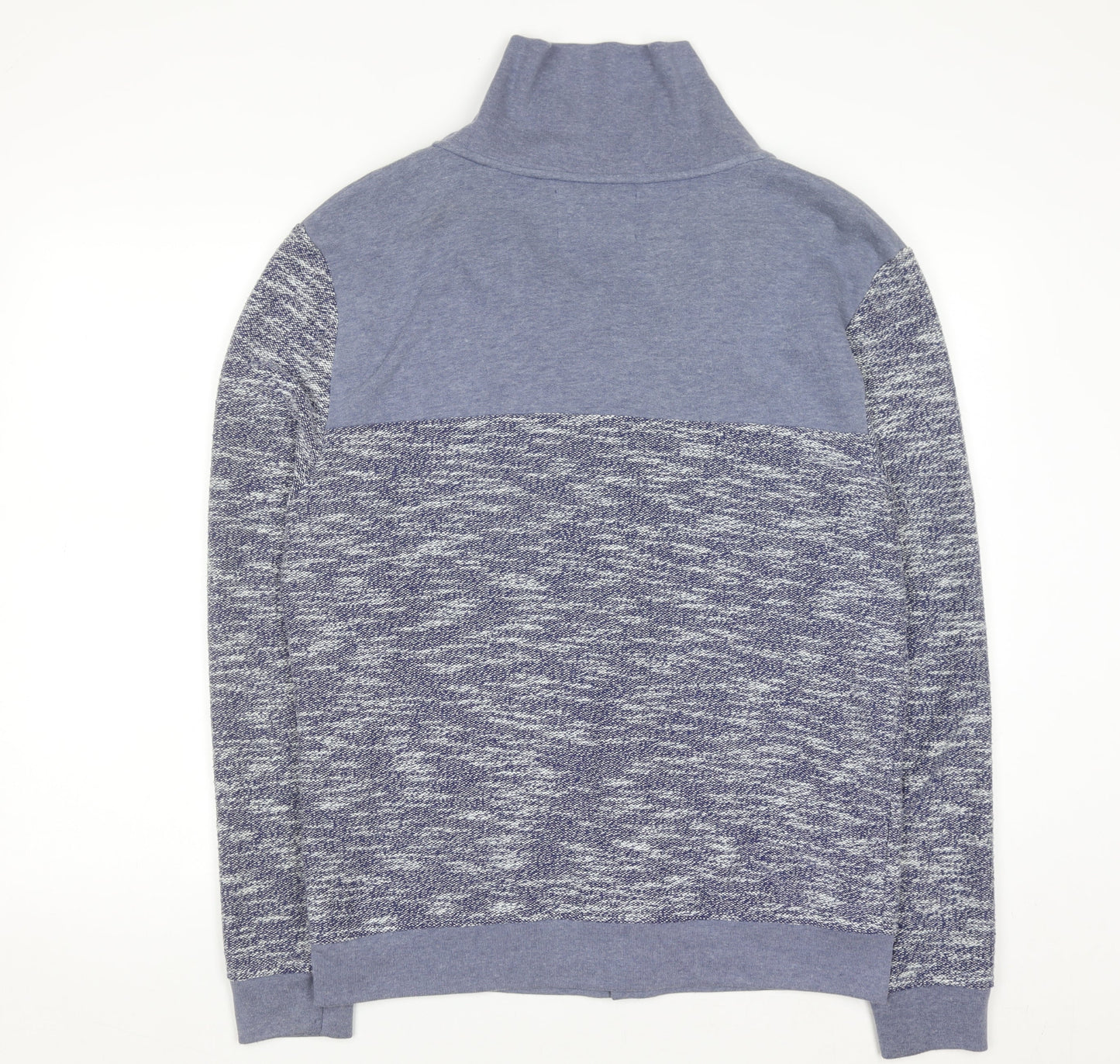 River Island Mens Blue Knit Button Cardigan Sweatshirt L