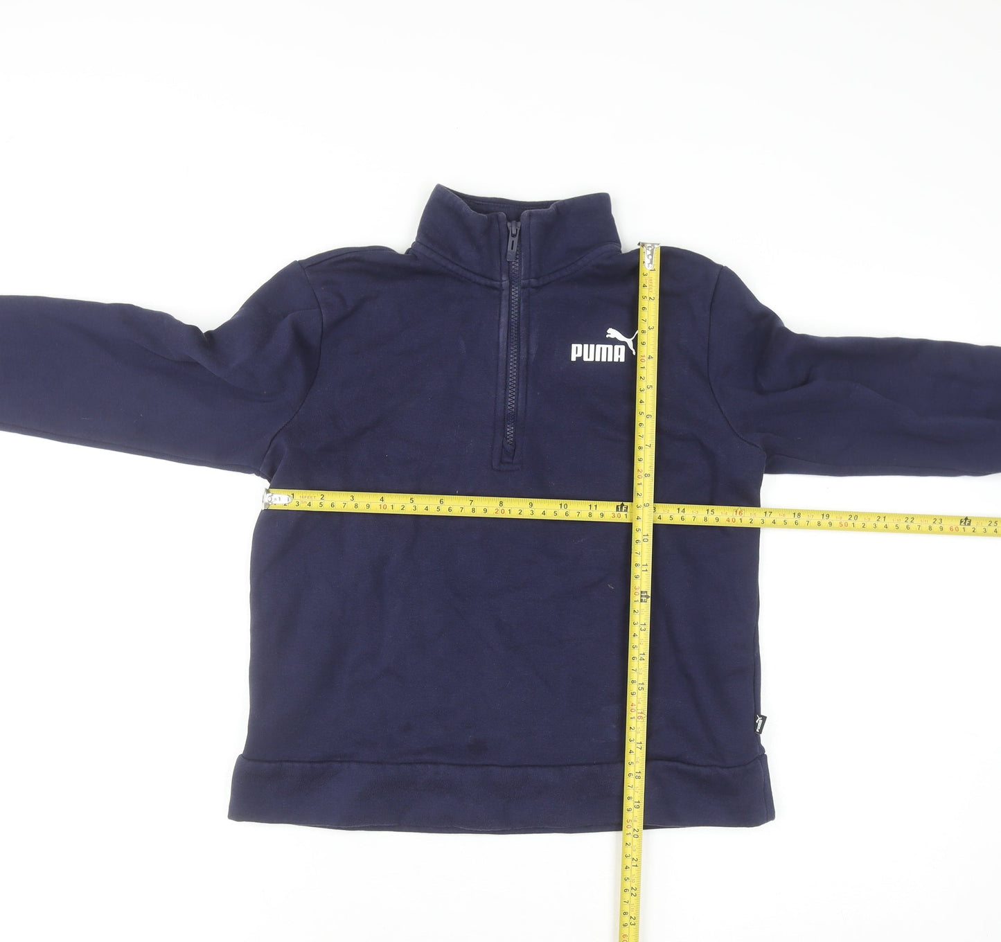 Puma Men's Blue XS 1/2 Zip Pullover Fleece Sweatshirt