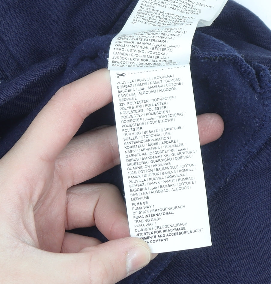 Puma Men's Blue XS 1/2 Zip Pullover Fleece Sweatshirt