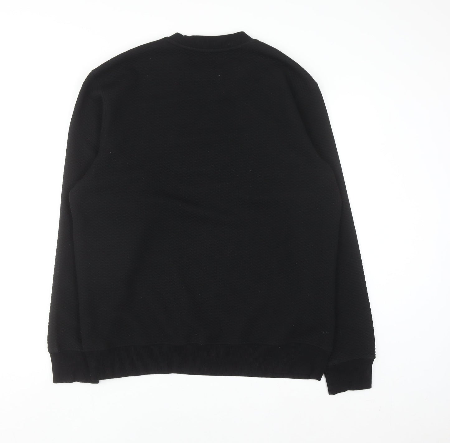 Next Men’s Black Crew Neck Pullover Sweatshirt L Regular Fit