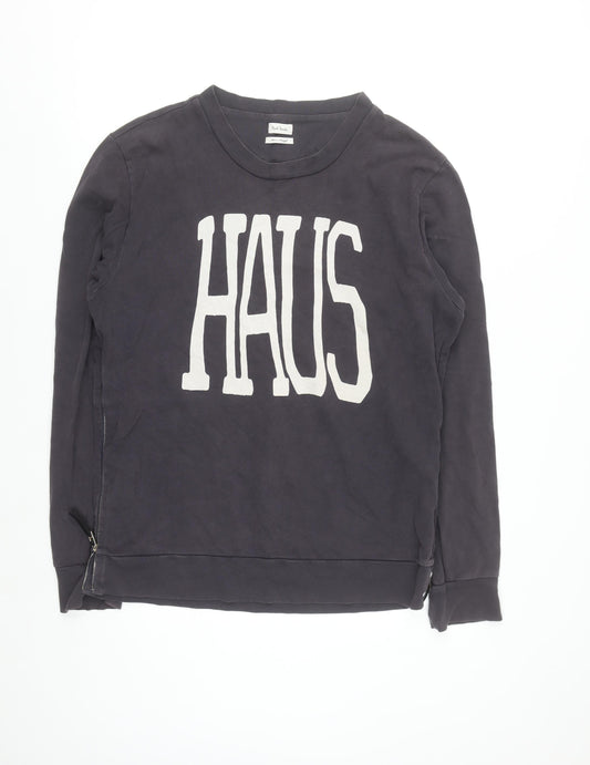 Paul Smith Men's Black HAUS Logo Sweatshirt Size L Pullover